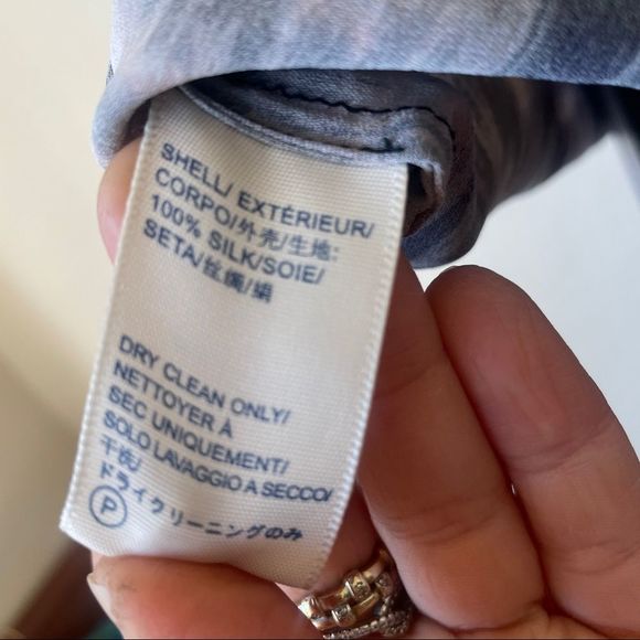 Rebecca Minkoff silk pattern multicolored strap top small - Picture 4 of 8